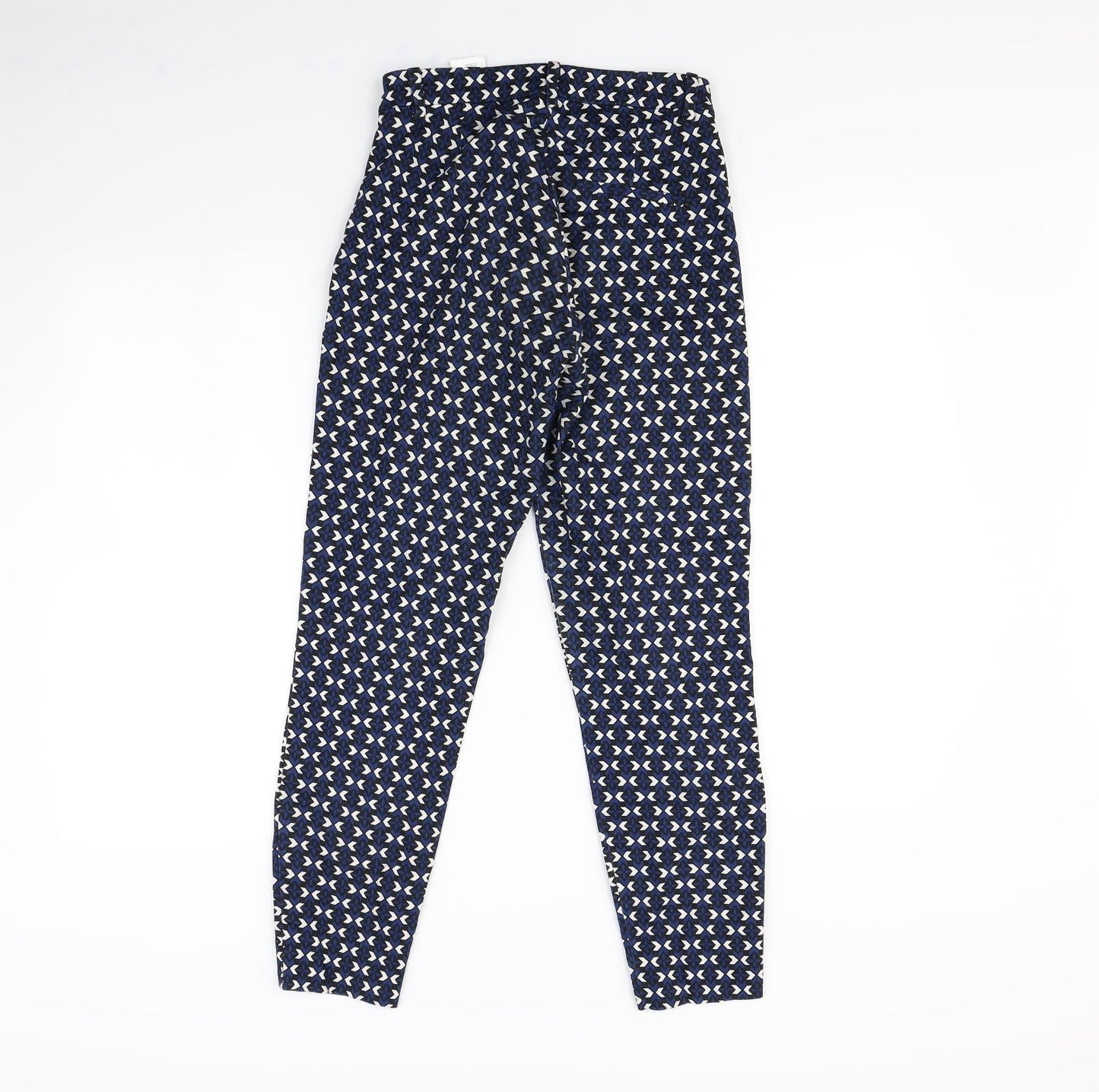 H&M Womens Blue Geometric  Straight Jeans Size 6 L28 in