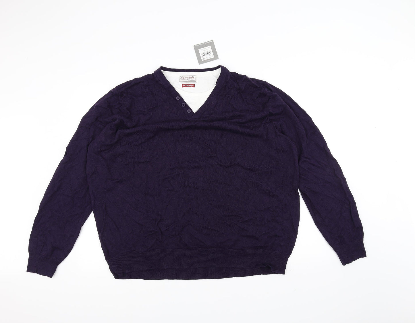 TU Womens Purple  Knit Pullover Jumper Size XL