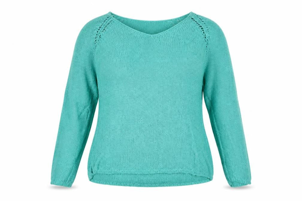 Creation Womens Blue  Knit Pullover Jumper Size 14