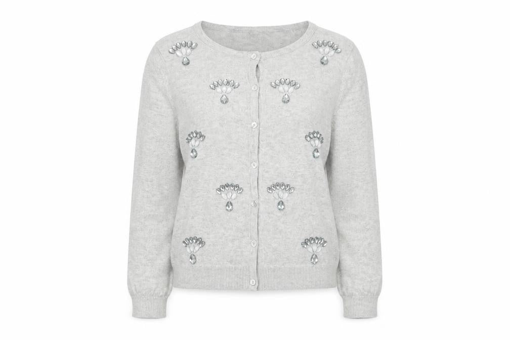 F&F Womens Grey   Cardigan Jumper Size 8