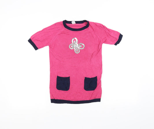 Store Twenty One Girls Pink   Pullover Jumper Size 5-6 Years