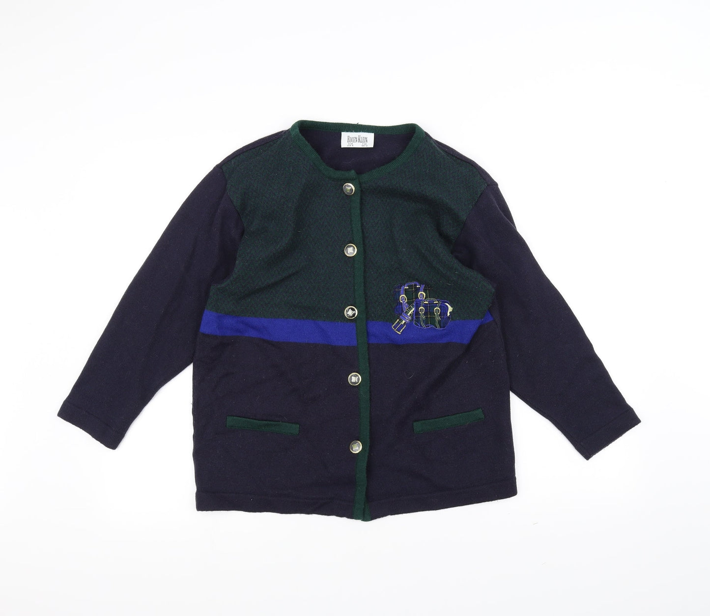 Eugen Klein Womens Blue   Jacket Coatigan Size 12