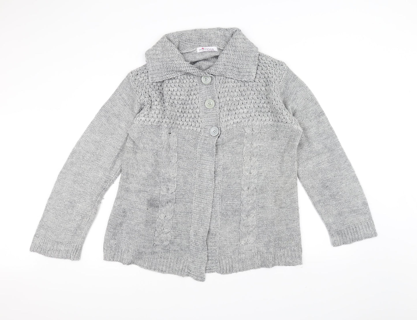 Mimosa Womens Grey  Knit Jacket Coatigan Size L