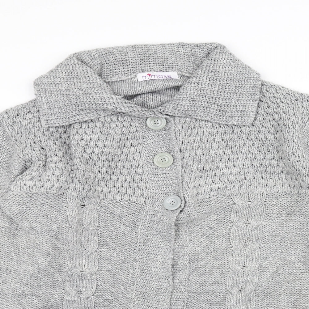 Mimosa Womens Grey  Knit Jacket Coatigan Size L