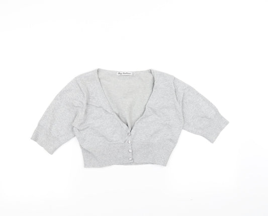 Bay Knitwear Womens Grey   Cardigan Jumper Size 12