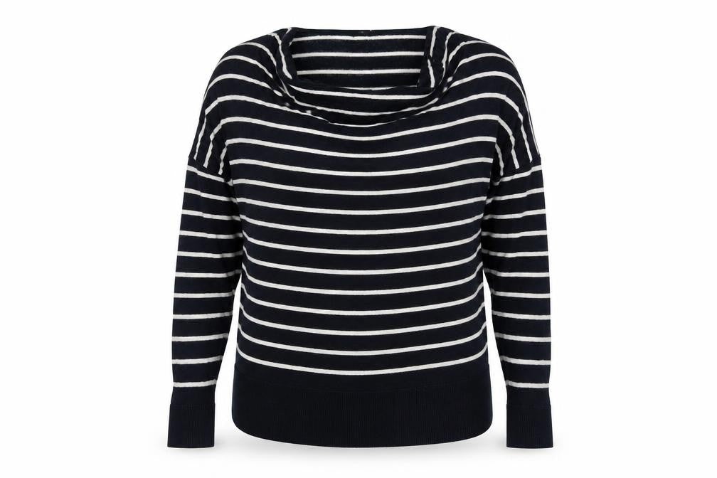 H&M Womens Black Striped  Pullover Jumper Size XS