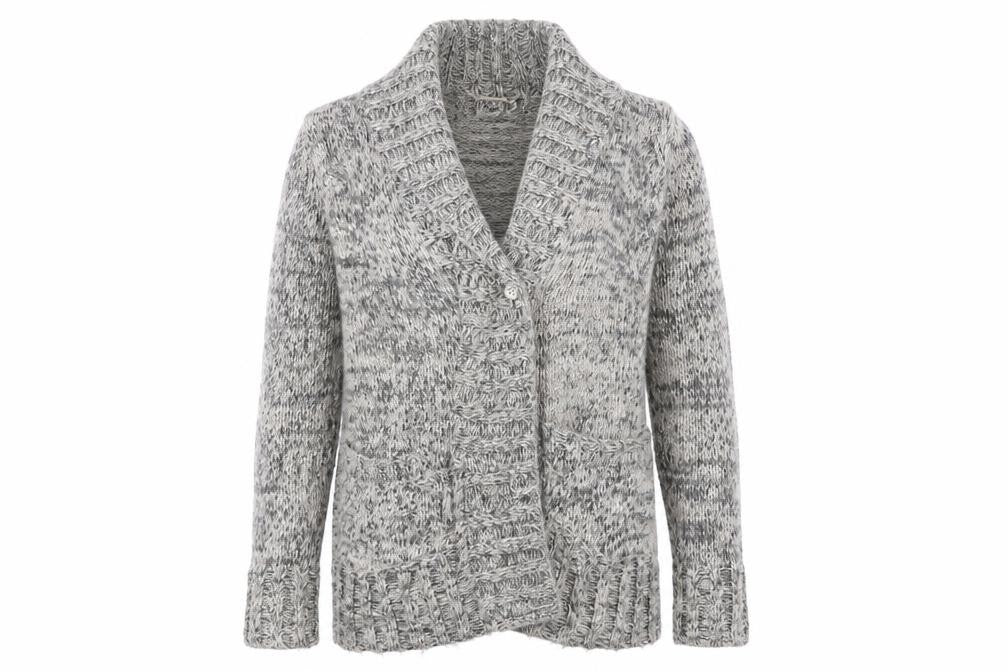 F&F Womens White  Knit Jacket Coatigan Size 18