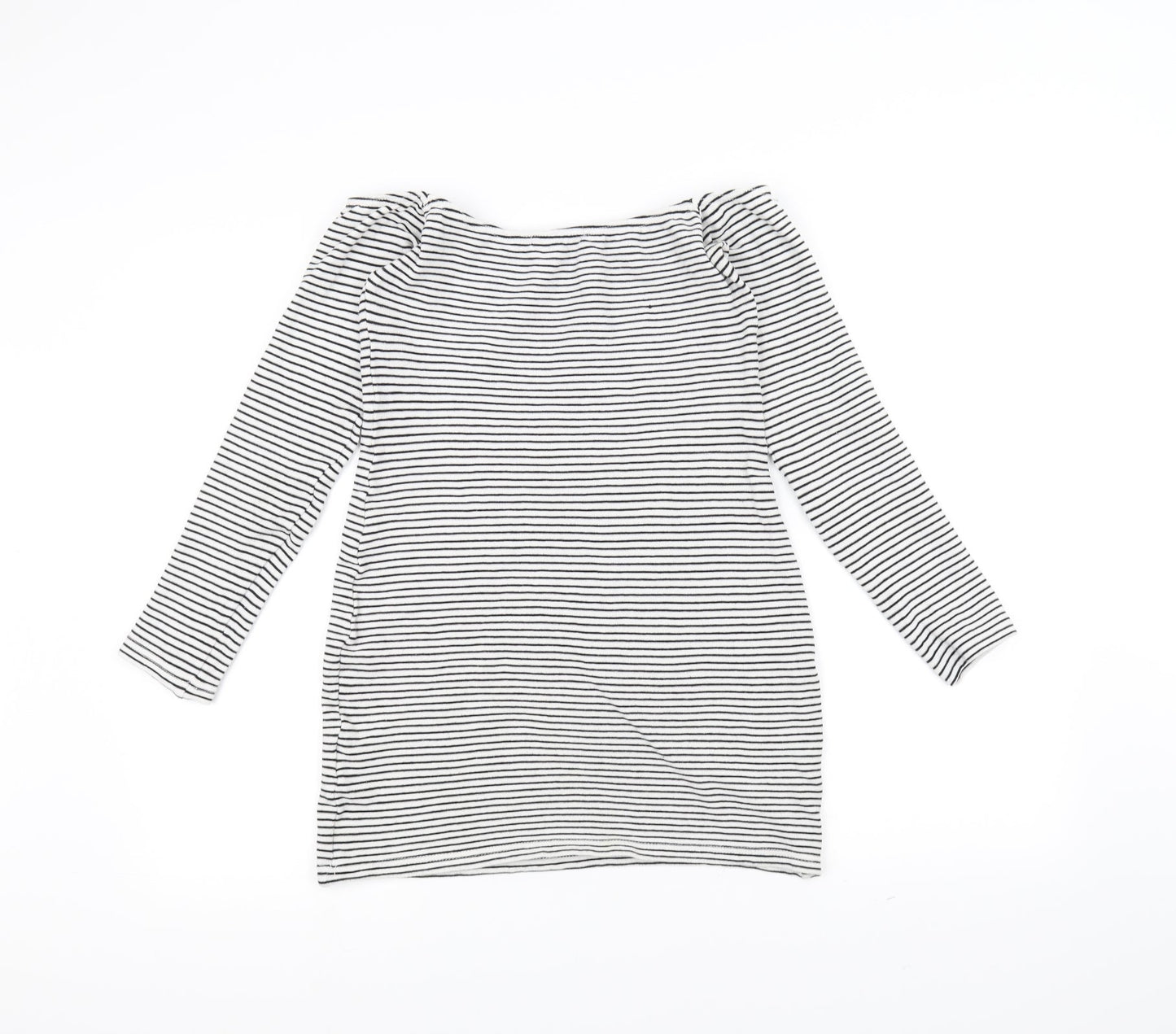 Missguided Womens White Striped  Pullover Jumper Size 10