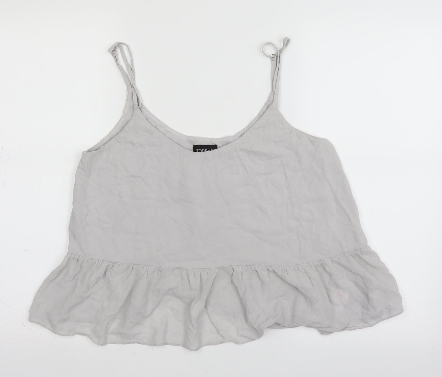 Topshop Womens Grey   Basic Blouse Size 14