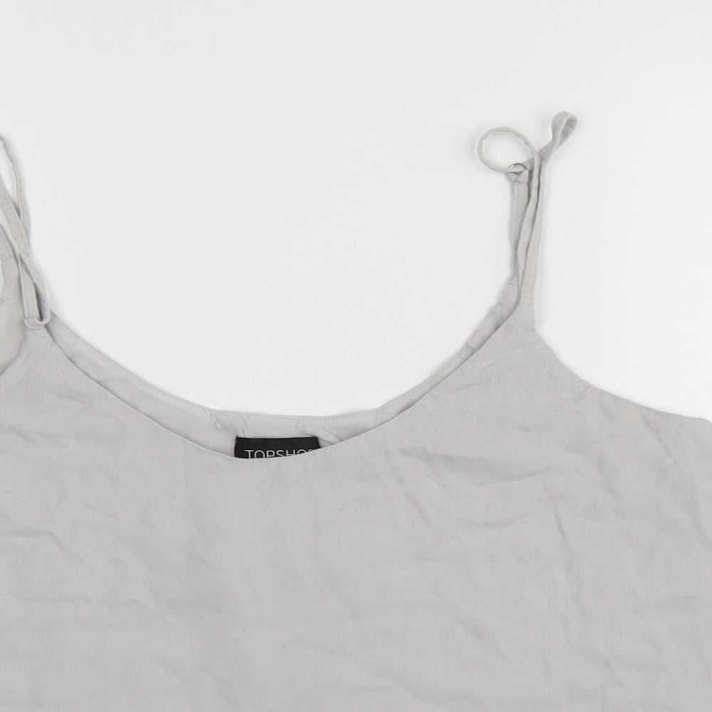 Topshop Womens Grey   Basic Blouse Size 14