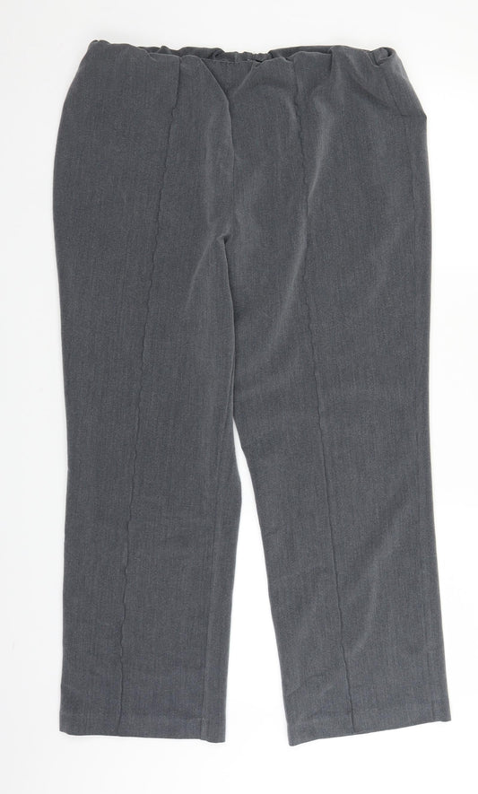 BM Womens Grey   Trousers  Size 16 L25 in
