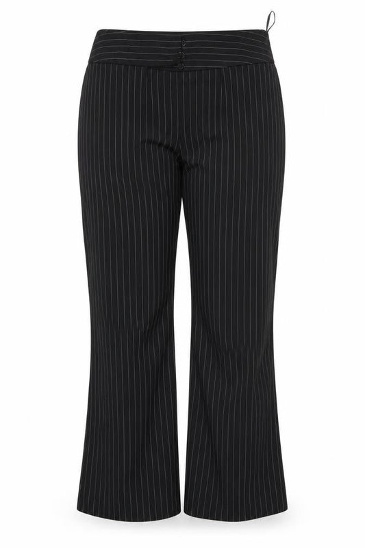 Kit Womens Black Striped  Trousers  Size 20 L31 in