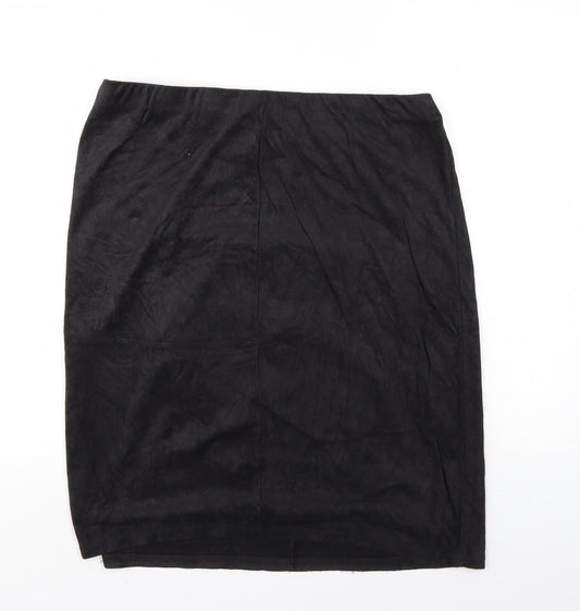 Preworn Womens Black   A-Line Skirt