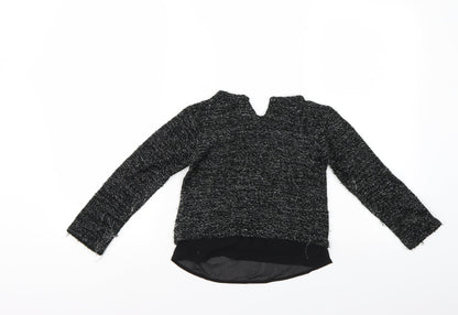 Primark Girls Black   Pullover Jumper Size 6-7 Years