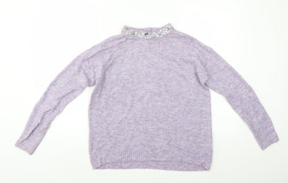 Next Womens Purple   Pullover Jumper Size 8