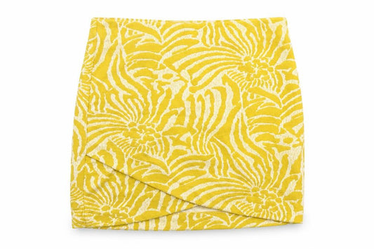 H&M Womens Yellow Geometric  A-Line Skirt Size M