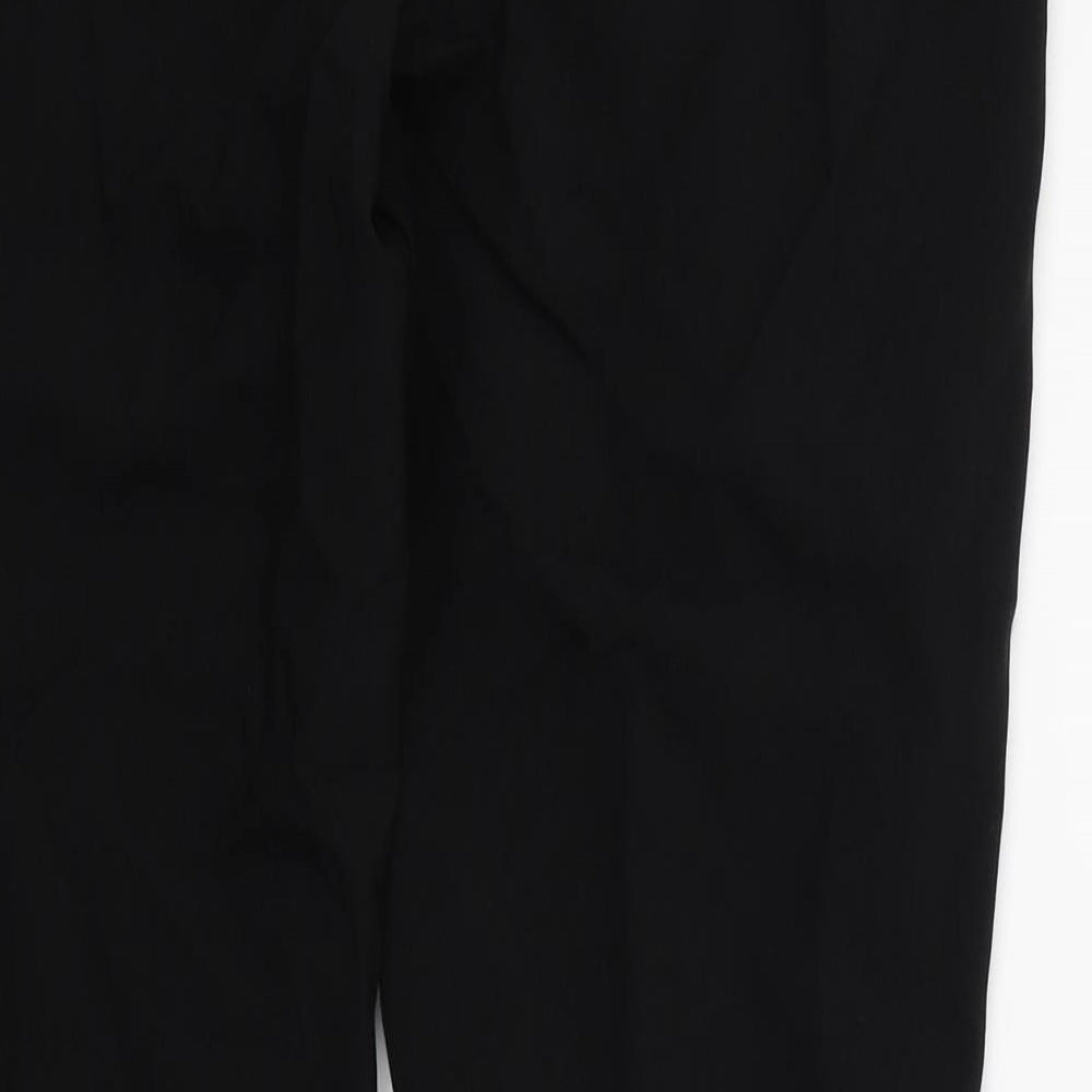 Peackocks Womens Black   Trousers  Size 8 L26 in