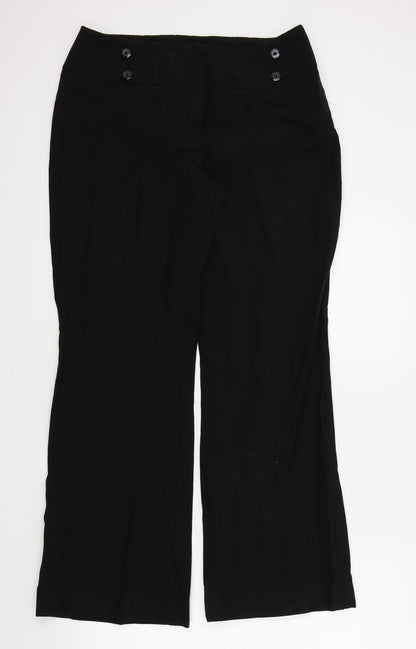 Preloved DEBNHAMS Womens Black   Trousers  Size 12 L30 in - Front