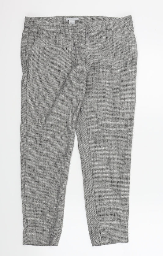 H&M Womens Brown   Trousers  Size 38 L34 in