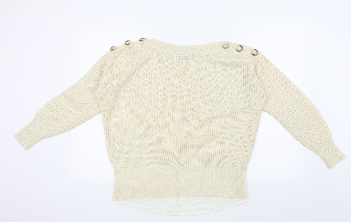 Dorothy Perkins Womens Beige   Pullover Jumper Size 10