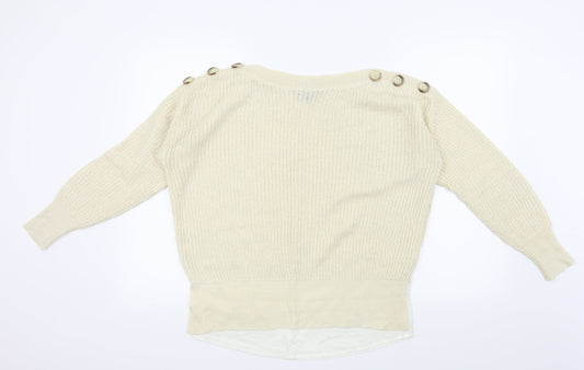 Dorothy Perkins Womens Beige   Pullover Jumper Size 10