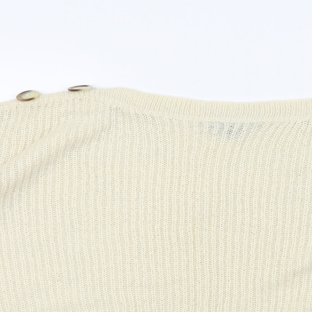 Dorothy Perkins Womens Beige   Pullover Jumper Size 10