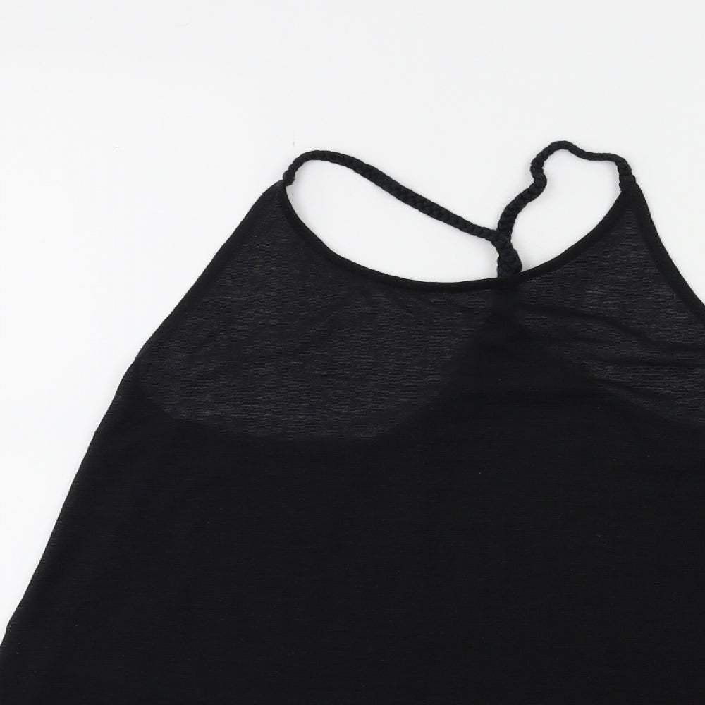 Topshop Womens Black   Basic Tank Size S