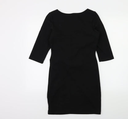 Next Womens Black   Bodycon  Size 6  - Knot detail