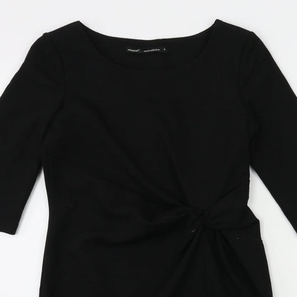 Next Womens Black   Bodycon  Size 6  - Knot detail