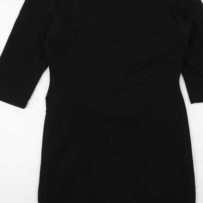Next Womens Black   Bodycon  Size 6  - Knot detail