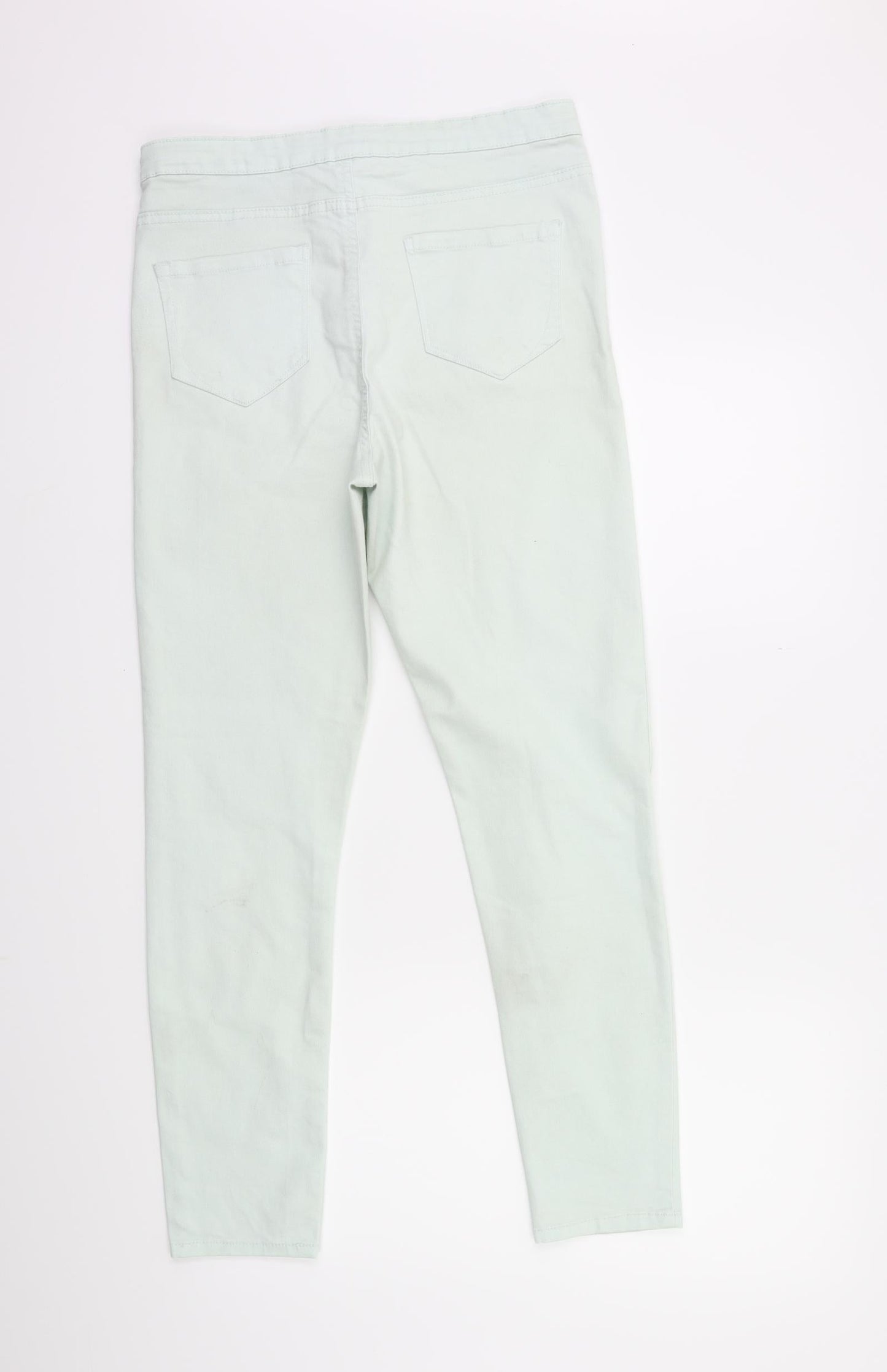 Denim & Co. Womens Green  Denim Skinny Jeans Size 14 L27 in