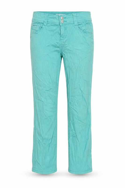 Promod Womens Green  Denim Cropped Jeans Size 26 in L25 in