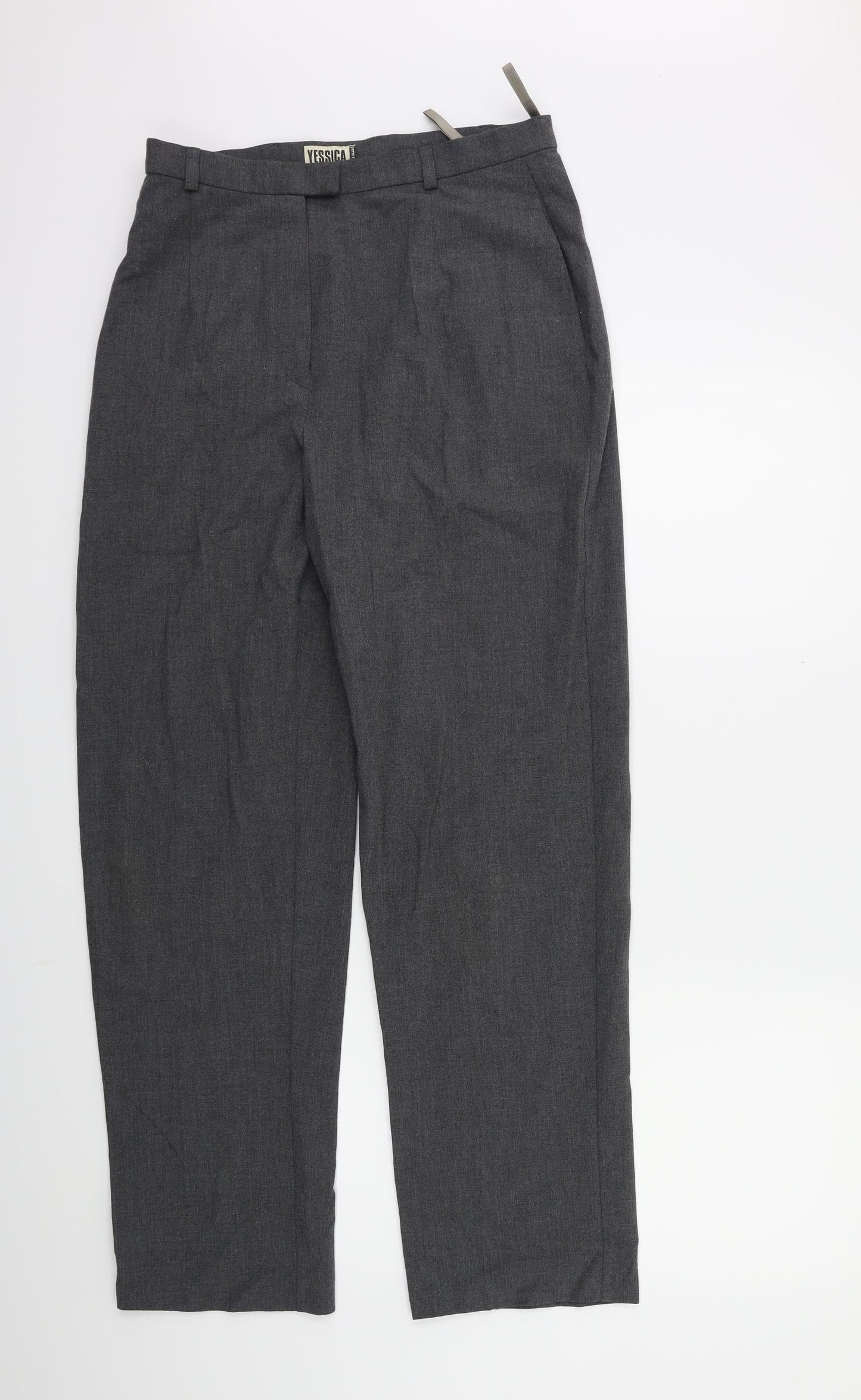 Yessica Womens Grey   Trousers  Size 14 L30 in