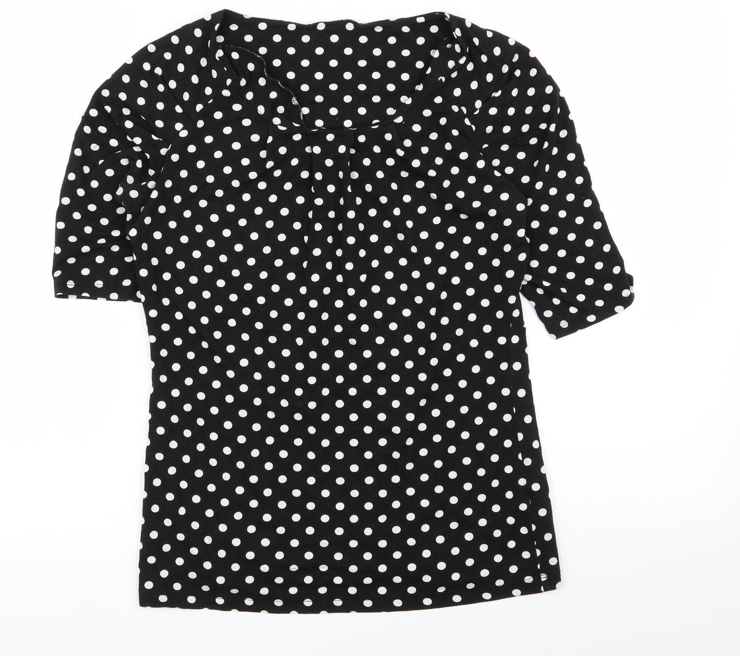 NEXT Womens Black Polka Dot  Basic T-Shirt Size 8