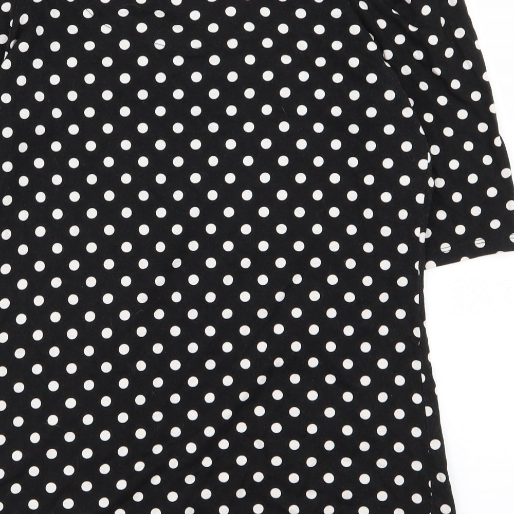 NEXT Womens Black Polka Dot  Basic T-Shirt Size 8