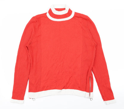 Preloved m&s Womens Red   Pullover Jumper Size 14 - Front