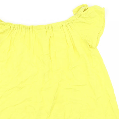 Preloved Nota Womens Yellow   Fit & Flare  Size 10 - Detail