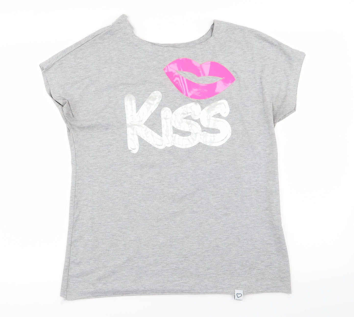 Fashion House Womens Grey   Basic T-Shirt Size S