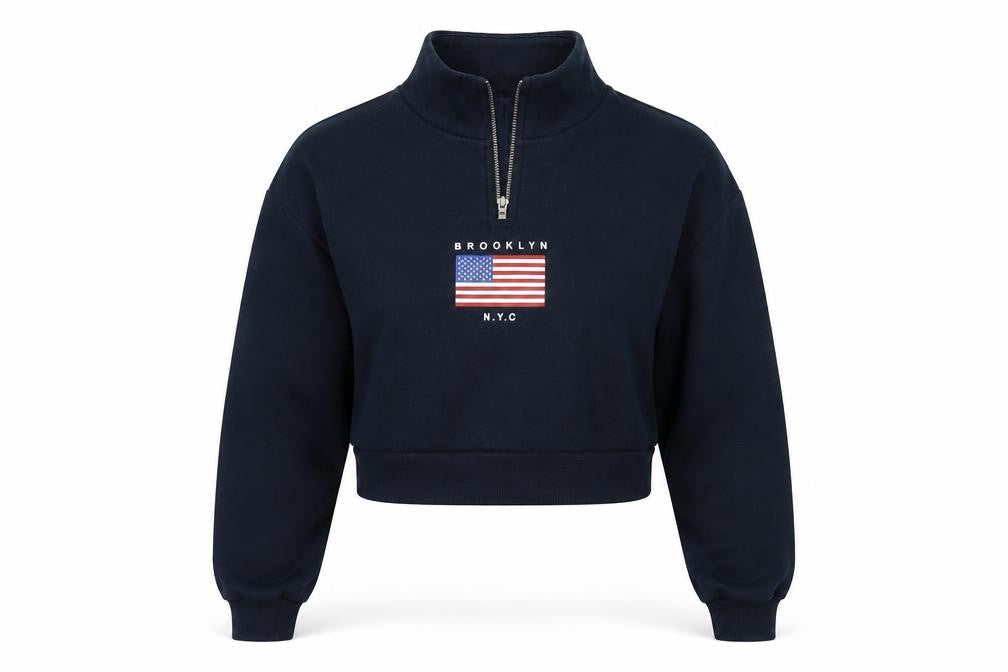 Divided by H&M Womens Blue   Pullover Sweatshirt Size S  - brooklyn n y c