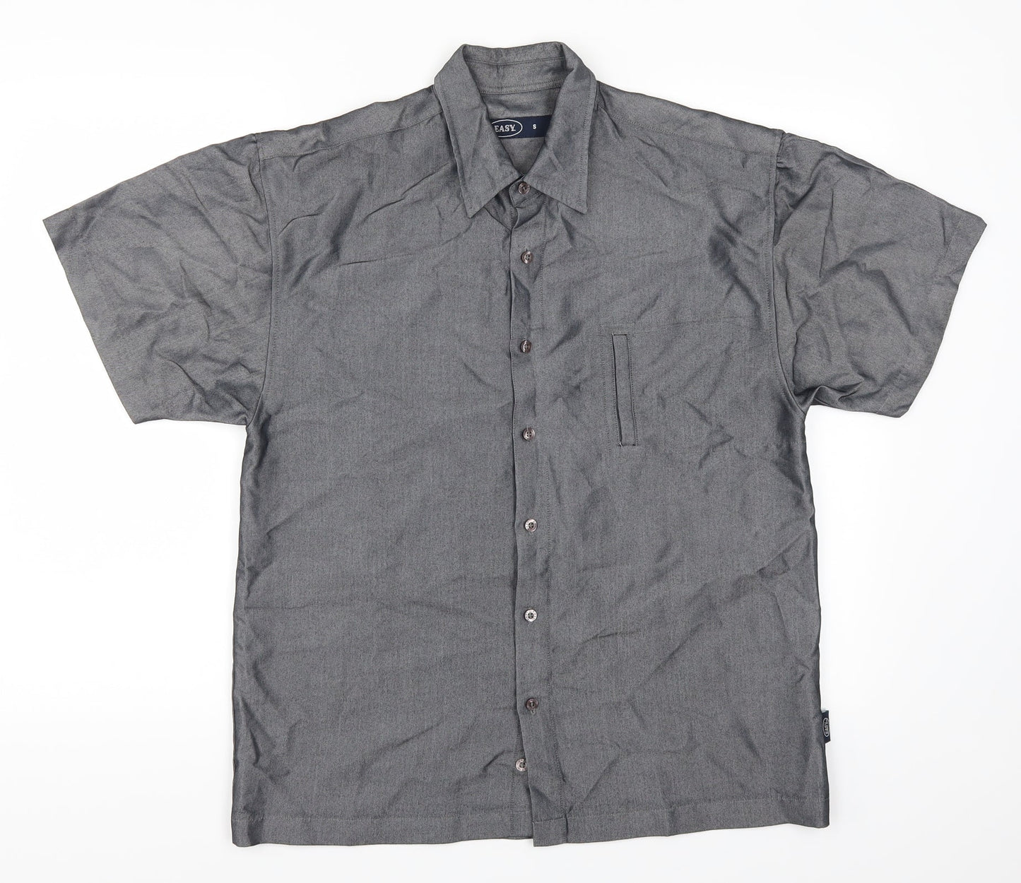 Easy Mens Grey    Button-Up Size S