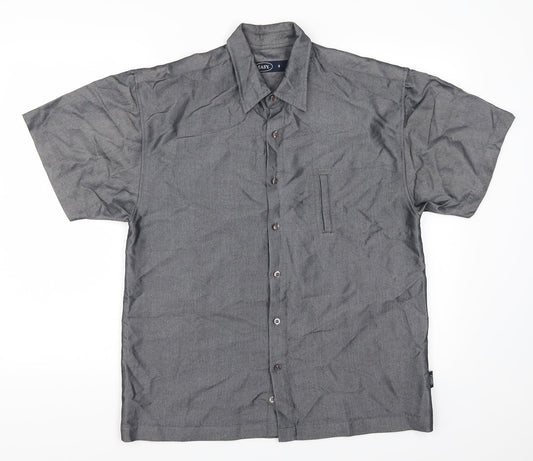 Easy Mens Grey    Button-Up Size S