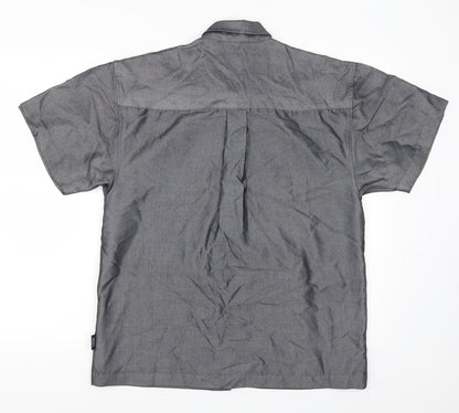 Preloved Easy Mens Grey    Button-Up Size S - Back