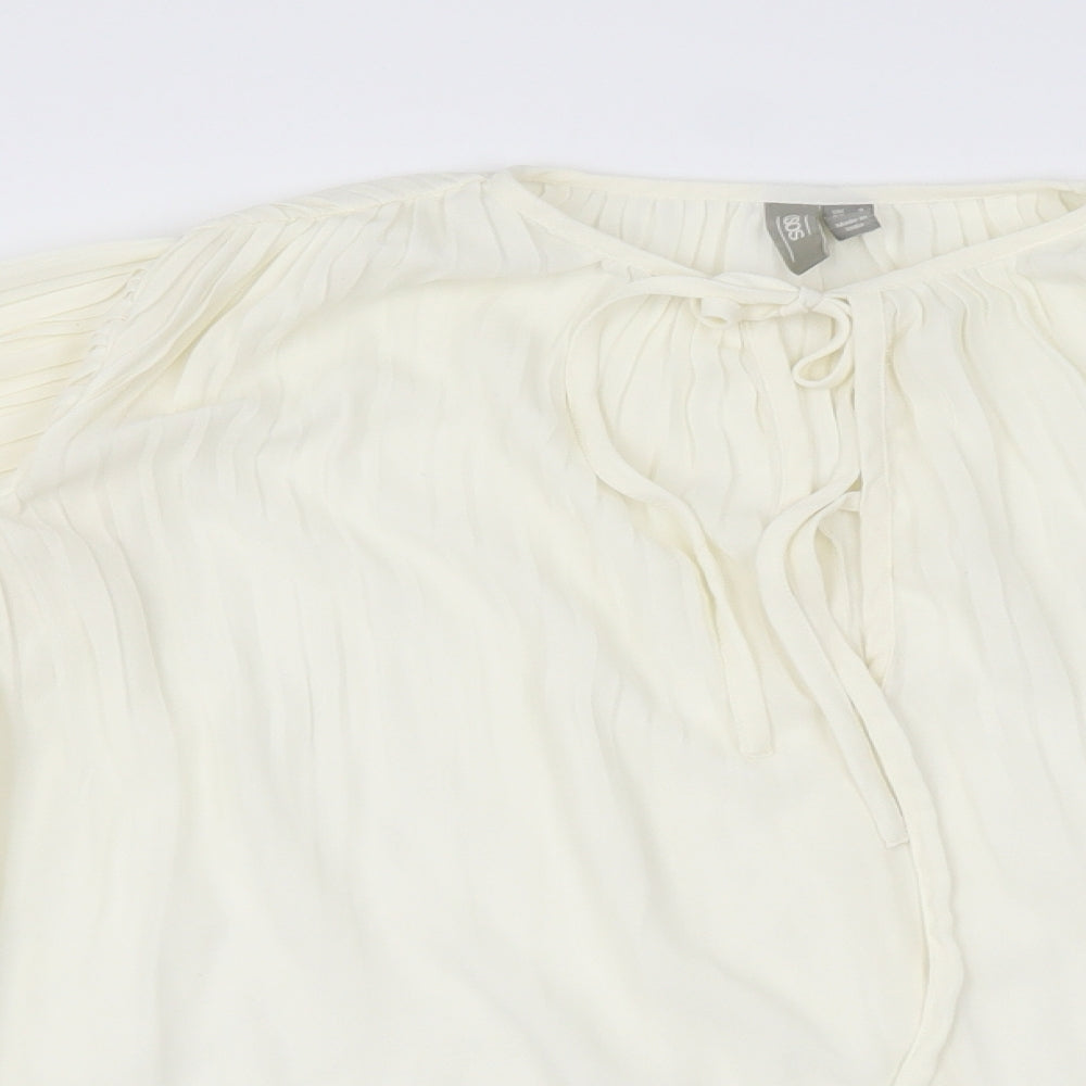 ASOS Womens White   Basic Blouse Size 4  - Cream