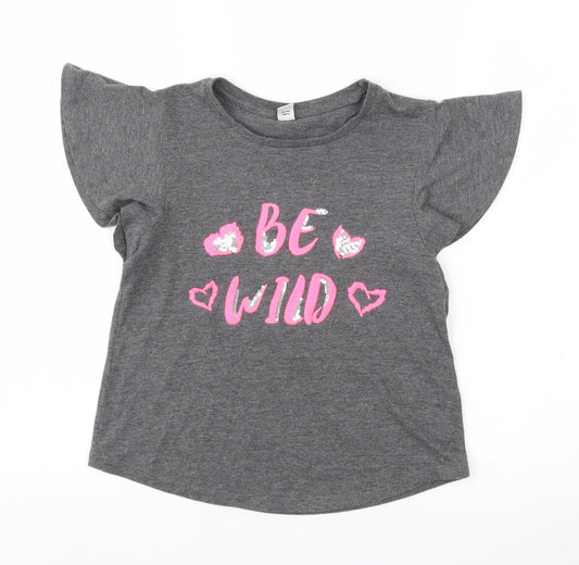 TU Girls Grey   Basic T-Shirt Size 10 Years