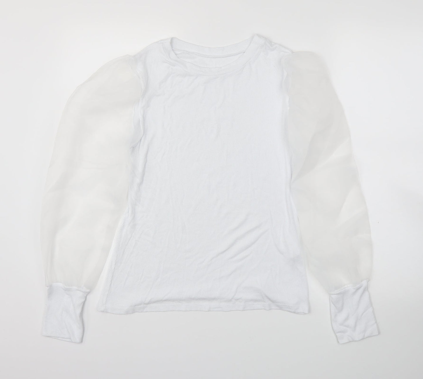Preworn Womens White   Basic T-Shirt Size L