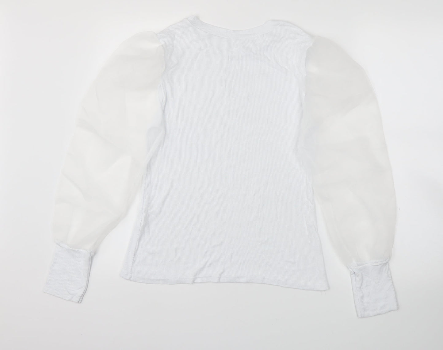 Preworn Womens White   Basic T-Shirt Size L