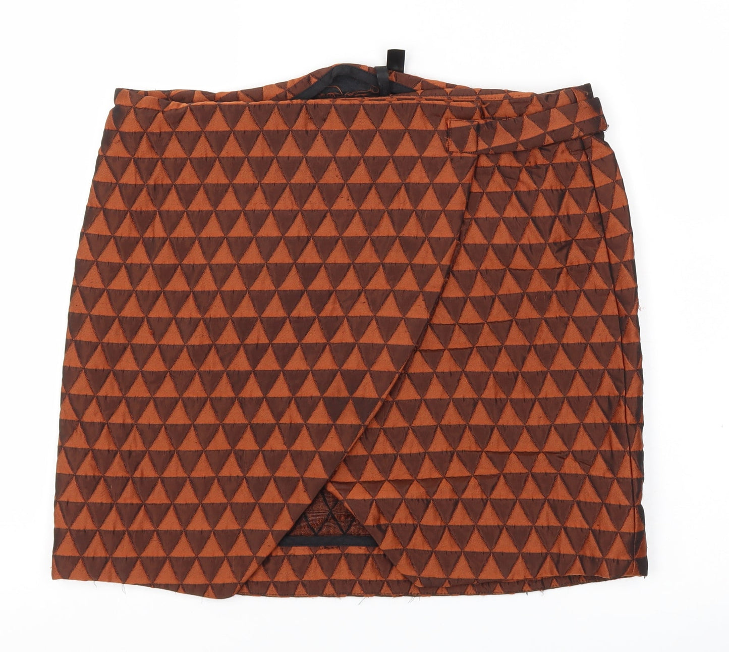 Topshop Womens Brown Argyle/Diamond  A-Line Skirt Size 12