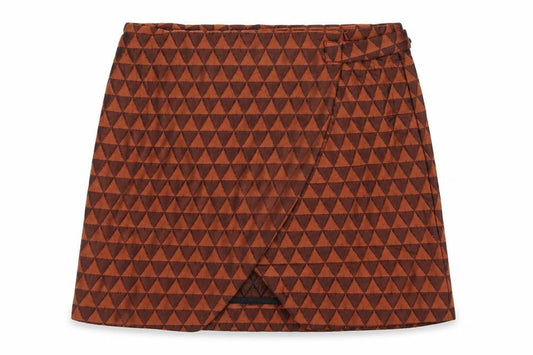 Topshop Womens Brown Argyle/Diamond  A-Line Skirt Size 12
