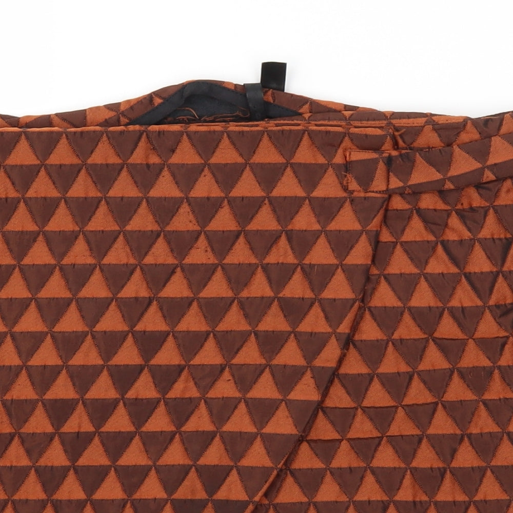 Topshop Womens Brown Argyle/Diamond  A-Line Skirt Size 12