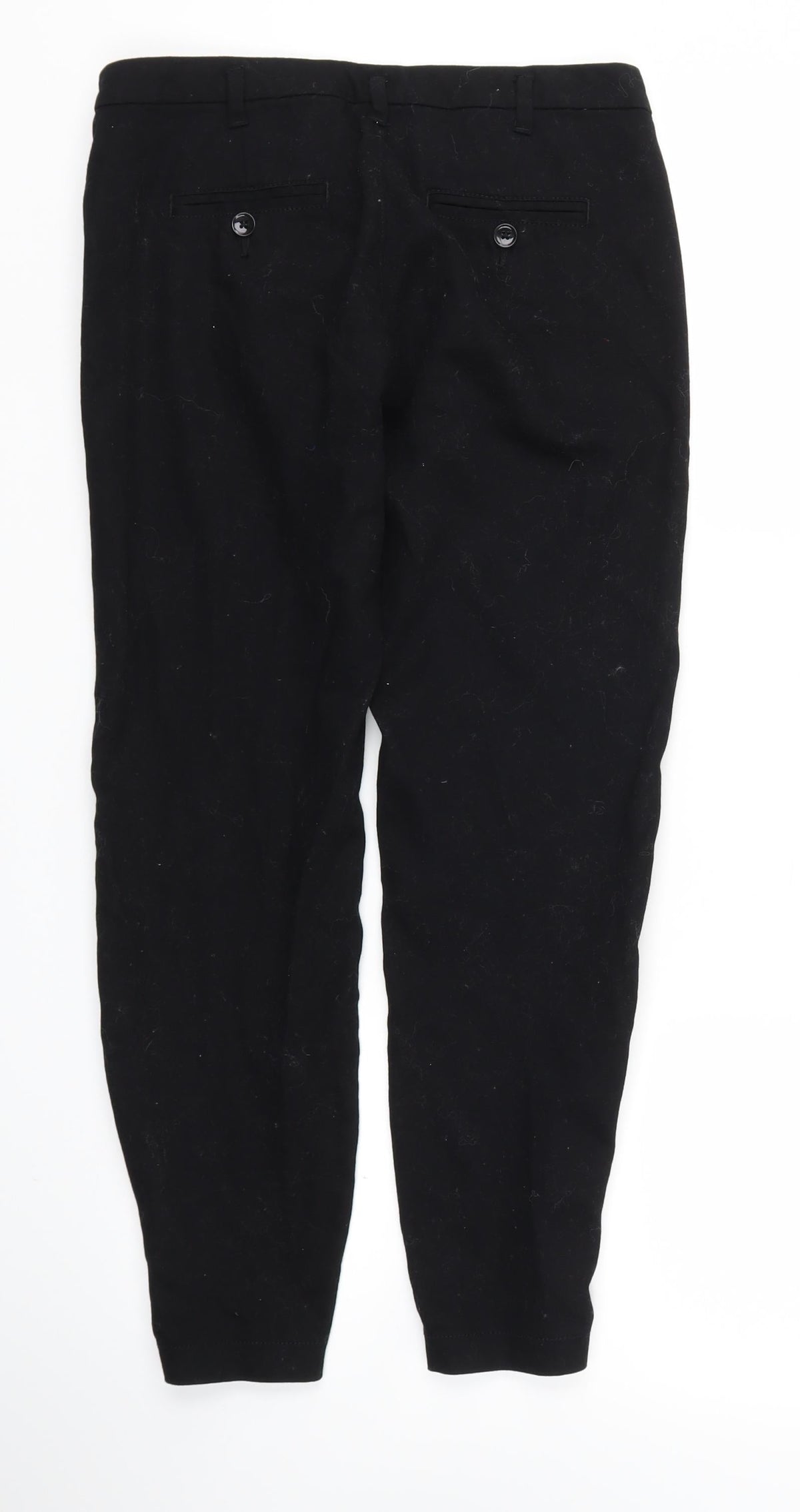Sisley Womens Black   Trousers  Size 8 L25 in